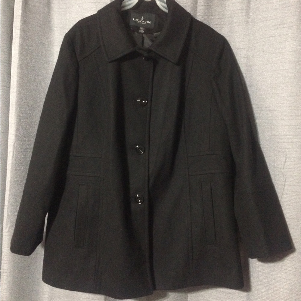 London Fog Women’s Black peacoat- XXL